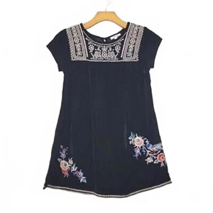 Elegant Johnny Was Black Embroidered Dress - Size M - Picture 1 of 3
