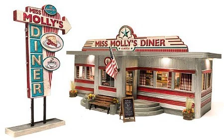 Woodland Scenics 5870 O Scale Built-&-Ready(R) - Assembled -- Miss Molly's Diner - Image 1 of 1