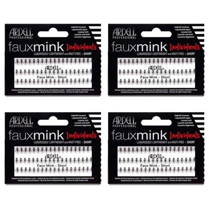 Ardell Faux Mink Individual Lashes Short Black 60 Count Multi Layered Pack - Picture 1 of 5