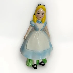 Figura de cerámica de porcelana vintage Disney Japón Alicia en el país de las maravillas 6" dañada - Imagen 1 de 7