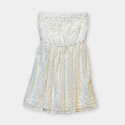 Zara Minikleid Damen Gr. S Weiß Sommer mit Spitze Elegant Leicht Chic Style - Bild 1 von 4