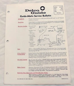 63 Buick LeSabre Wildcat Riviera Original GM Guide-Matic Service/Repair Info NOS - Picture 1 of 4