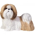 Shih Tzu Figurine Hand Painted Gold - Sandicast