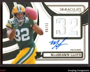 2024 Immaculate Numbers MarShawn Lloyd RC ROOKIE PATCH AUTO RPA 22/99 PACKERS - Picture 1 of 2