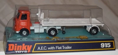 Vintage Dinky No. 915 AEC Truck with Flat Trailer - NEW in Box - Truck Hire Co. - Image 1 of 4