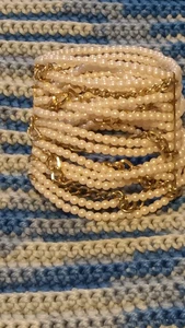 Perlen und Goldketten ⛓️ Armband - Bild 1 von 1
