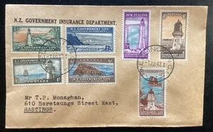 NZ 1947 Government Life ‘Lighthouse’ Pictorials FDC, Wellington CDS pmk (NZF463) - Picture 1 of 2