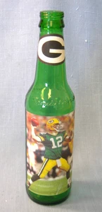 Aaron Rogers #12 Green Bay Packers glass bottle Family Owned Green Glass Bottle - Picture 1 of 3