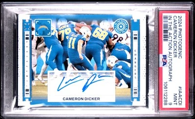 2024 Photogenic CAMERON DICKER #IAA-CDI In The Action Auto PSA 9 - Image 1 of 2