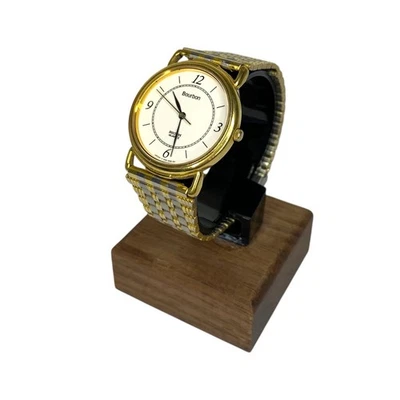 Vintage Ricoh Bourbon Quartz Watch Two Tone Gold Silver Strap Rare Working - Image 1 of 4