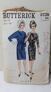 Vintage Butterick Sewing Pattern 3739 50's 60's Size 18 Bust 38 - Picture 1 of 5
