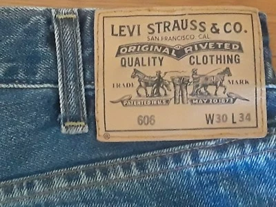 LEVI LVC 606 VINTAGE 1969 BIG E RIBETE JEANS AJUSTADOS 30 x 34 32 x 33,5 Foto 1 de 4