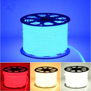 230V Neon RGB LED Strip Streifen Wasserdicht Schlauch Lichtleiste Außen Innen DE - Bild 1 von 15