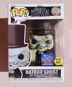 Funko Pop Disney Haunted Mansion Hatbox Ghost #1430 GITD Hollywood Exclusive LE - Picture 1 of 6