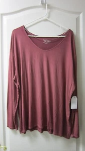 New Time And Tru Long Sleeve Relaxed Fit T Shirt Women's XXXL (22) - Picture 1 of 7