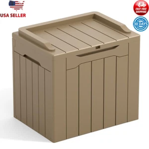 All-Weather 32 Gallon Patio Storage Box W/ Seat Multifunctional Resin Outdoor US - Picture 1 of 6