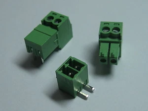 150pcs Screw Terminal Block Connector 3.81mm Angle 2pin Green Pluggable Type New - Picture 1 of 5