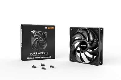 Be Quiet! BL106 Pure Wings 3 PWM High Speed 120mm Case Fan, 2100 RPM - Image 1 of 3