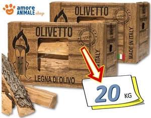 20 Kg → LEGNA da ARDERE di ULIVO SECCA TRONCHETTI OLIVO / STUFE CAMINI BARBECUE - Foto 1 di 8