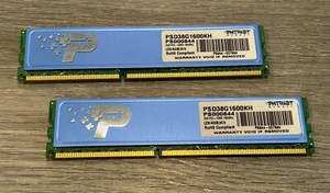2pc-Patriot Signature Line 8GB RAM 2x4GB PC3-12800 DDR3-1600 SDRAM PSD38G1600KH - Picture 1 of 3