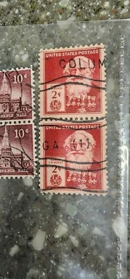 US Sc# 890 2c Samuel F.B. Morse, Inventor 1940 Stamp Used Pair - #B535 - Image 1 of 2