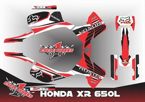 HONDA XR 650L XR650 CUSTSTOM GRAPHICS KIT GRAFICAS DECAL XR - Bild 1 von 3