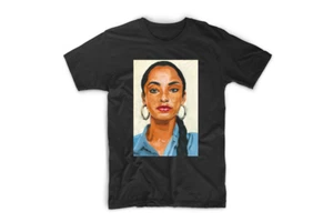 Sade Adu Short Sleeve T-shirt Mens Unisex S-3XL Black Fan Art - Picture 1 of 2