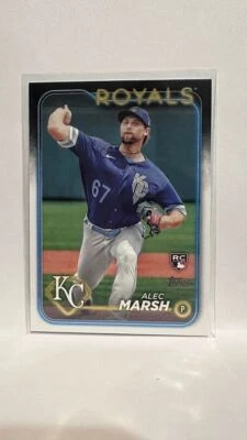 #163 Alec Marsh Rookie Kansas City Royals 2024 Topps Baseball Card - Image 1 of 2