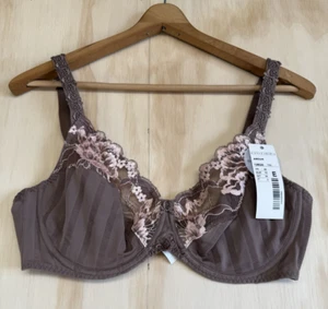 Simone Perele Amour Brown PInk Lace Bra NWT Size 34E - Picture 1 of 10
