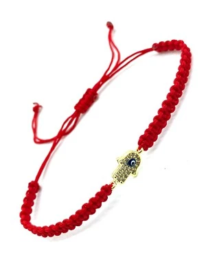 Evil Eye Adjustable Makrome Hamsa  Bracelet #2625-M - Image 1 of 4