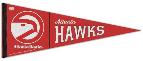 ATLANTA HAWKS Retro-1980s-Style Premium Felt NBA Hardwood Classic PENNANT Cover