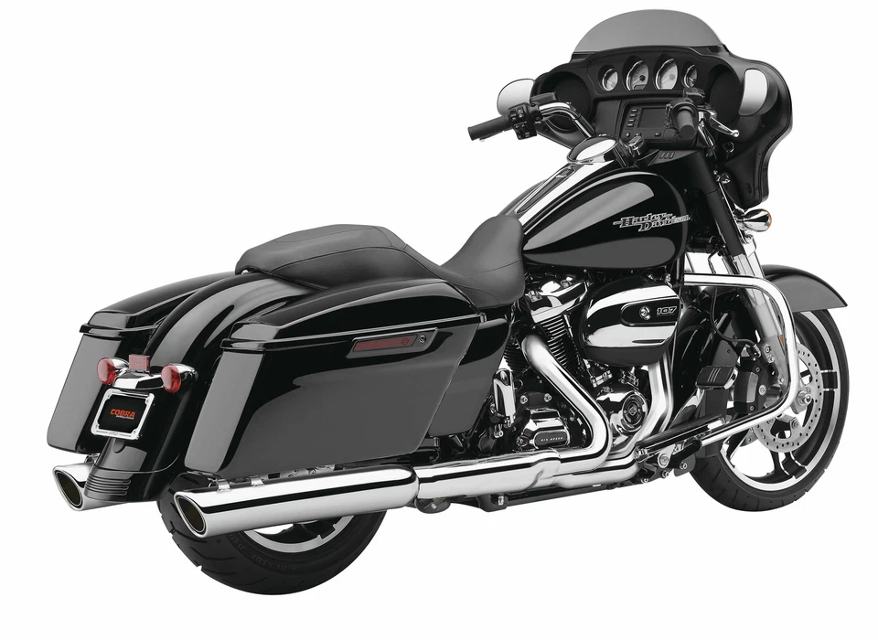 Cobra - 6108 - 909-Twins Slip-On for Touring, Chrome