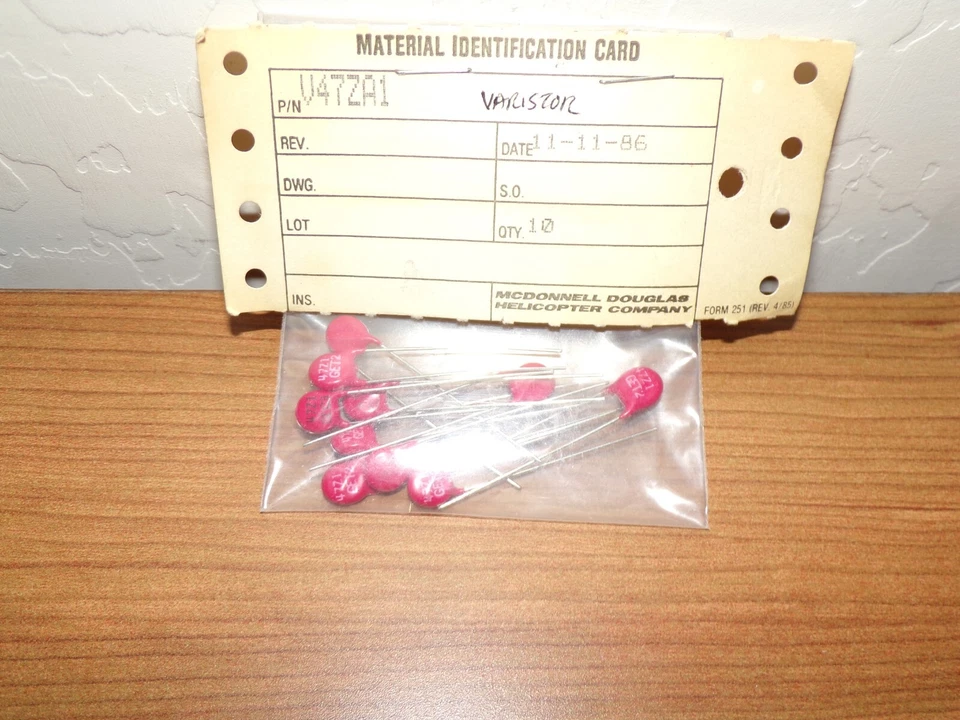 McDonnel Douglas Helicopter Varistors V47ZA1 - Image 1 of 1