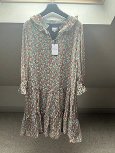 NEW Brora Liberty Print Silk Chiffon Dress 6 Floral RRP£295 Sold out day&outing - Picture 1 of 11