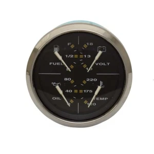 Faria Boat Multi-Function Gauge GF0092A | Fuel Volt Oil 3 1/4 Inch - Picture 1 of 3