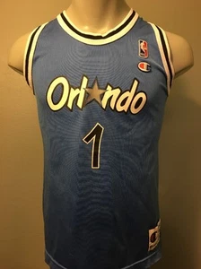 Vtg Hardaway Orlando Magic Jersey Champion NBA Basketball Uniform Shirt Lg 14-16 - Picture 1 of 8