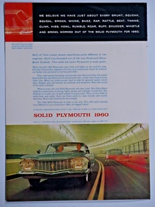 1960 Plymouth Fury Green Vintage Tunnel Original Print Ad 8.5 x 11" - Picture 1 of 3