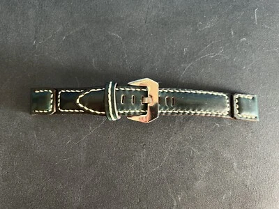 20 mm Echt Horween Shell Cordovan Leder Uhrenarmband Armband - Forrest Green - Bild 1 von 4