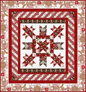 Quilt-Set - Baking Up Joy - 54" x 58" Weihnachten Überwurf Quilt - Top & Bindung - Bild 1 von 10