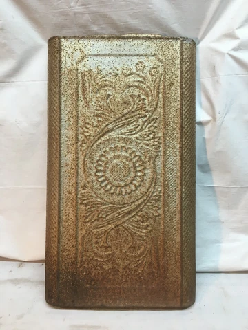 Antique Architectural Salvage 23x13 Cast Iron Decorative Stove Door Plate Cover