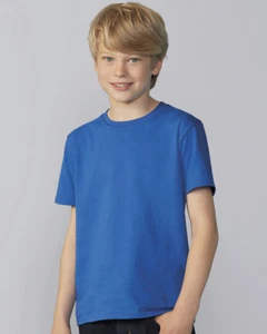 Gildan Softstyle Youth Ringspun Cotton Plain T-shirt Kids Top School Casual Tee - Picture 1 of 32
