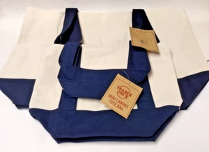 2 pc Combo Lrg and Mini Trader Joes Tote Bag From Heavy-Duty Cotton Canvas B/B - Picture 1 of 3
