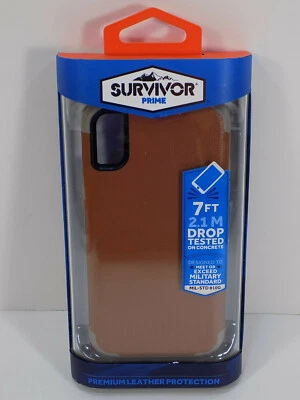 New OEM Griffin Survivor Prime Series Brown Case For iPhone X Leather - Image 1 of 3