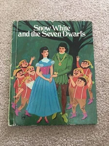 Vintage Wonder Book SNOW WHITE AND THE SEVEN DWARFS 1974 Art Seiden childrens - Imagen 1 de 5