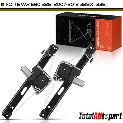2Pcs Window Regulator with Motor for BMW 323i 325i 325xi 330xi 335d M3 Rear Side - Image 1 of 4