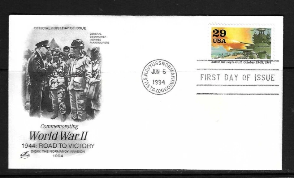 USA  SC # 2838i Battle For Leyte Gulf FDC - WW II - Artcraft - Image 1 of 1