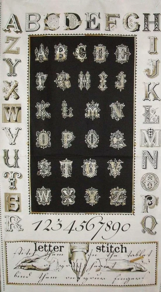 Letter Stitch Panel by J. Wecker Frisch - Image 1 of 1