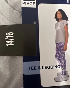 Champion NWT Girl's 2 Piece Short Sleeve Tee & Legging Active Set 14/16 - Picture 1 of 3