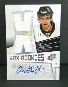 2008-09 SPx Rookies Auto Jerseys Alex Goligoski 981/999 Pittsburgh #181 - Picture 1 of 2
