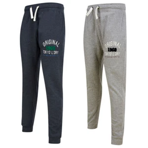 Tokyo Laundry Men's Joggers Brushback Fleece Cuffed Jogging Bottoms Cotton Blend - Picture 1 of 8